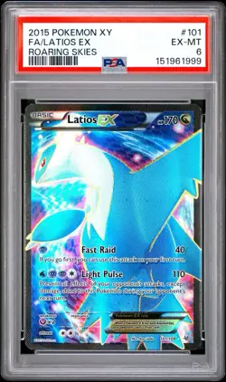 2015 POKEMON XY ROARING SKIES #101 FULL ART/LATIOS EX PSA 6 - Image 1