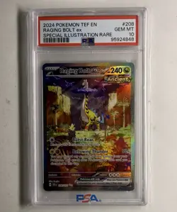 Pokemon TCG Temporal Forces Raging Bolt ex 208/162 SIR Holo PSA 10 - Image 1