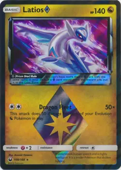 1x Latios Prism - 108/168 - Holo Rare Lightly Played Pokemon SM07 - Celestial St - Image 1