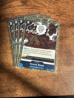 4x Hound Blaze OP05-057 R Awakening of the New Era ONE PIECE CCG Eng Playset NM - Image 1