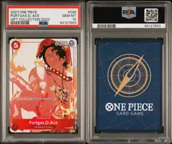 2023 ONE PIECE GIFT COLLECTION #028 PORTGAS D ACE PROMO PSA 10 GEM MINT - Image 3