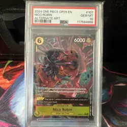 2024 One Piece #107 Nico Robin PSA 10 Alternate Alt Art OP09-107 Emperors World - Image 1
