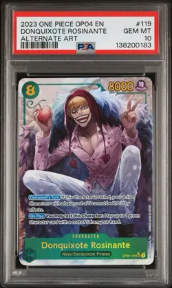 Donquixote Rosinante (Alternate Art) OP04-119 - One Piece TCG English - PSA 10 - Image 1
