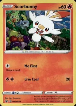 Scorbunny Promo SWSD SWSH: Sword & Shield Promo Cards SWSH071 - Image 1