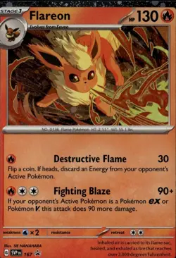 Flareon - (Cosmos Holo) Promo SVP SV: Scarlet & Violet Promo Cards 167 - Image 1