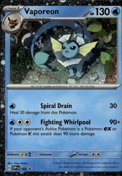 Vaporeon - (Cosmos Holo) Promo SVP SV: Scarlet & Violet Promo Cards 168 - Image 1