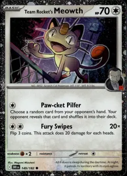 Team Rocket's Meowth (Cosmos Holo) Common MCAP Miscellaneous Cards & Products 14 - Image 1
