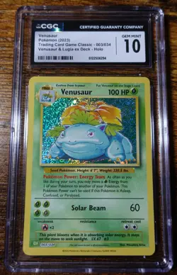 Venusaur 003/034 CGC 10 Classic Collection Deck Holo Pokemon Card Graded - Image 1