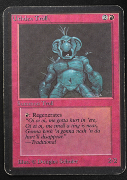 Uthden Troll Magic Card Alpha LEA MTG - Image 1