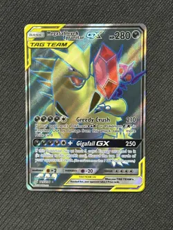 NM Mega Sableye & Tyranitar GX 225/236 Unified Minds Full Art Holo Pokemon Card - Image 1