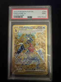 Pokemon Garchomp EX Hyper Rare Holo Card 260/182 Sv04: Paradox Rift PSA 9 - Image 1
