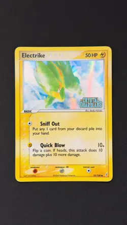 Electrike Reverse Holo 52/100 Ex Crystal Guardians Stamped Pokemon Card - Image 1