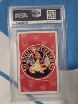 1996 Pokemon Red Playing Card Deck Rhydon 6 Of Hearts PSA 9 - Image 2