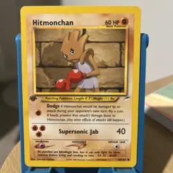Hitmonchan 69/105 Pokemon TCG 1st Edition Neo Destiny MP Vintage 2002 Card - Image 1
