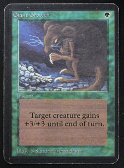 Giant Growth Magic Card Alpha LEA MTG - Image 1