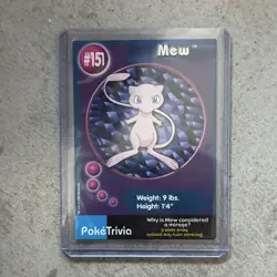 Pokemon PokeTrivia Mew 151 Promo Trivia Card Regular Finish English 1999 - Image 1