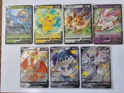 Lot of 7 Pokemon TCG Full Art V Cards - Image 1