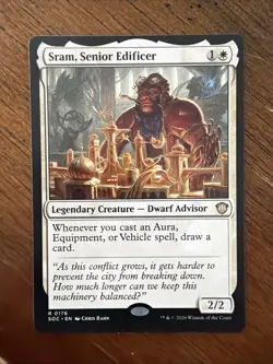 Sram, Senior Edificer 176 SOC Commander: Secrets of Strixhaven Magic MTG NM - Image 1
