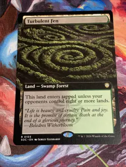 MTG Turbulent Fen (Extended Art) Commander: Secrets of Strixhaven Rare Mint - Image 1