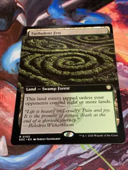 MTG Turbulent Fen (Extended Art) Commander: Secrets of Strixhaven Rare Mint - Image 4