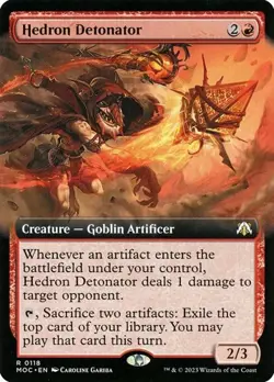 Hedron Detonator - Extended Art MOC LP MTG - Image 1