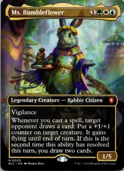 Ms. Bumbleflower (Borderless) 3 Commander: Bloomburrow Magic: The Gathering NM - Image 1
