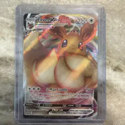 Pokemon Card TCG Eevee VMAX SWSH087 Black Star Promo Full Art Holo Rare NM - Image 1