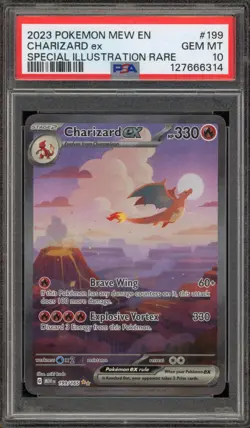 Pokemon Charizard ex 151 MEW EN Special Illustration Rare #199 PSA 10 Gem Mint - Image 1