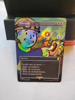 Farewell (Borderless) (Surge Foil) Universes Beyond: Fallout Foil roller mark - Image 2