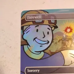 Farewell (Borderless) (Surge Foil) Universes Beyond: Fallout Foil roller mark - Image 5