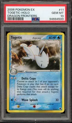 Pokemon Togetic EX Dragon Frontiers Holo Rare #11 PSA 10 Gem Mint - Image 1
