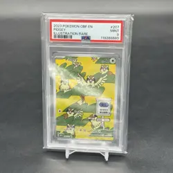 2023 Pokemon Obsidian Flames Pidgey Illustration Rare 207/197 PSA 9 Mint - Image 1