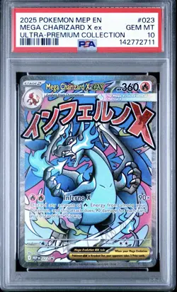 Pokemon TCG Mega Charizard X ex Me: Mega Evolution Promo Holo 023 PSA 10 2025 - Image 1