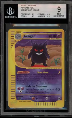 Pokemon Gengar Expedition Reverse Holo Rare #13 BGS 9 Mint - Image 1