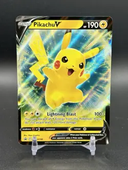 Pokemon TCG Black Star Promo SWSH198 - Pikachu V - Ultra Rare - NM - Image 1