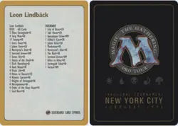 Decklist - Leon Lindback - 1996 ~ Heavily Played Pro Tour D MTG Magic UltimateMT - Image 1