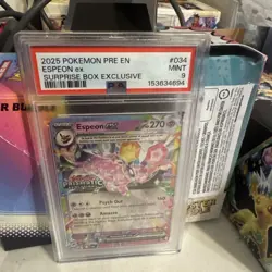 Espeon ex PSA 9 Prismatic Evolutions Stamped Surprise Box Exclusive 034 Pokemon - Image 1