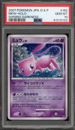 Pokemon Mew Shining Darkness Unlimited Japanese Holo Rare #182 PSA 10 Gem Mint - Image 1