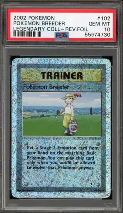 Pokemon Breeder Legendary Coll. Reverse Holo Rare #102 PSA 10 Gem Mint - Image 1