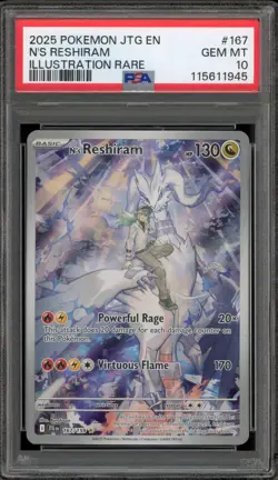 Pokemon N's Reshiram Journey Together Illustration Rare #167 PSA 10 Gem Mint - Image 1