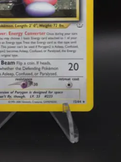 Porygon2 Neo Revelation Holo Rare Vintage 12/64 70 HP 2000 English - Image 4