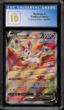 Pokemon Sylveon V Evolving Skies Full Alt Art #184 CGC 10 Pristine - Image 1