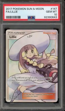 Pokemon Lillie Sun & Moon Full Art #147 PSA 10 Gem Mint - Image 1