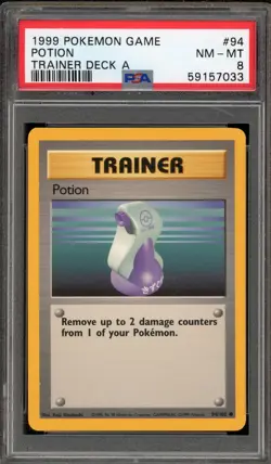 Pokemon Potion Trainer Deck A #94 PSA 8 - Image 1