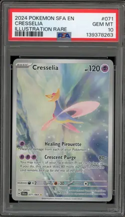 Pokemon Cresselia Shrouded Fable Illustration Rare #071 PSA 10 Gem Mint - Image 1