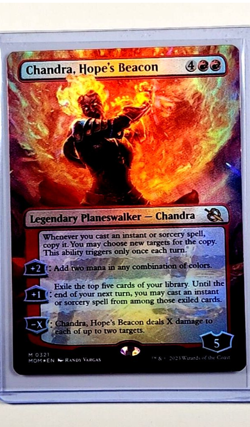 2023 MTG Magic the Gathering MOM Borderless Foil #121 Chandra Hopes Beacon - Image 1