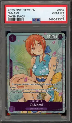 One Piece CCG O-Nami Dash Pk. OP05-062 PSA 10 Gem Mint - Image 1