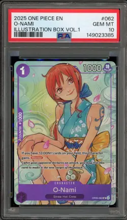 One Piece CCG O-Nami Dash Pk. OP05-062 PSA 10 Gem Mint - Image 1