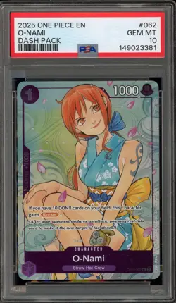 One Piece CCG O-Nami Dash Pk. OP05-062 PSA 10 Gem Mint - Image 1