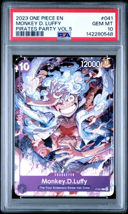 2023 ONE PIECE PROMOS PIRATES PARTY VOL.5 #041 MONKEY D. LUFFY PSA 10 - Image 1